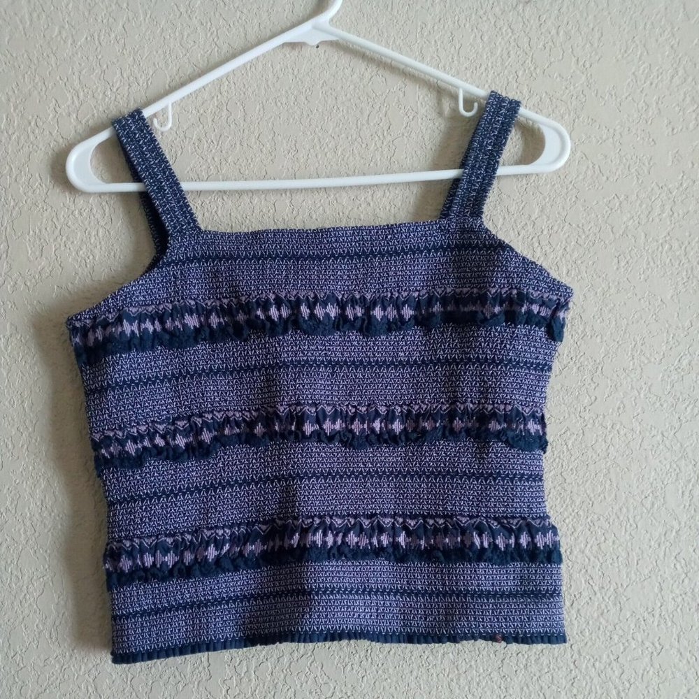 Anthropologie Purple Crop Top Size Small